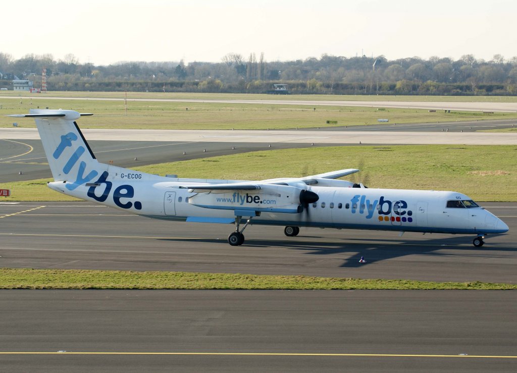Flybe, G-ECOG, Bombardier DHC 8Q-400, 20.03.2011, DUS-EDDL, Dsseldorf, Germany

