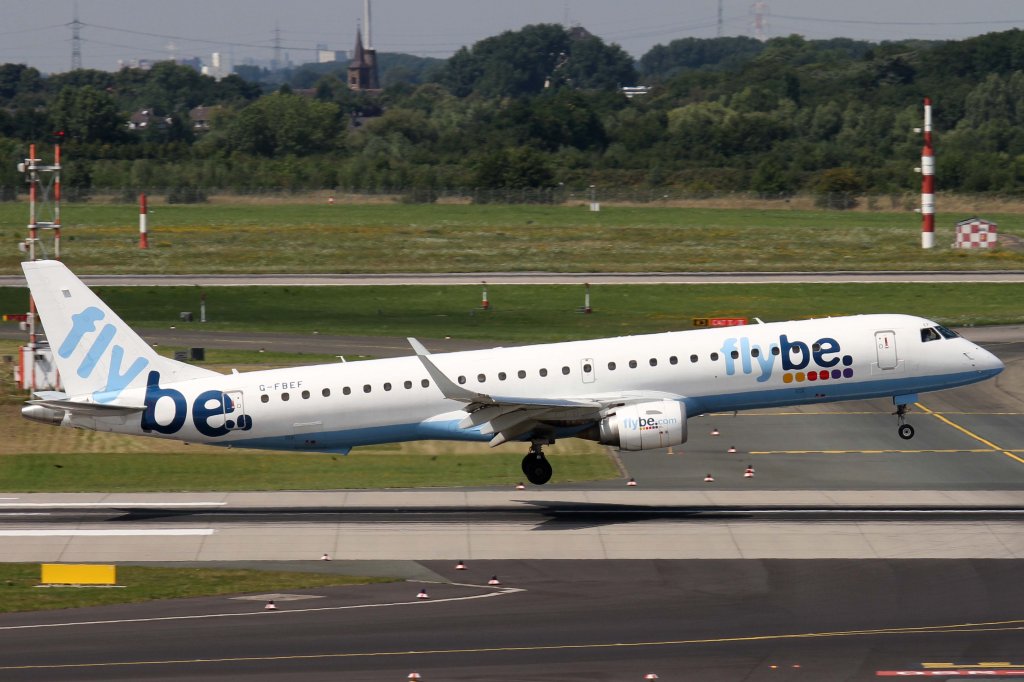 Flybe, G-FBEF, Embraer, ERJ-190 LR, 11.08.2012, DUS-EDDL, Dsseldorf, Germany 
