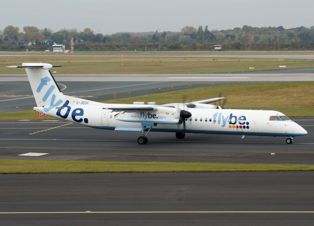 FlyBe, G-JECH, Bombardier DHC Dash 8Q-400, 2009.10.24, DUS, Dsseldorf, Germany