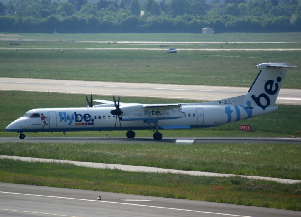 FlyBe, G-JECL, Bombardier DHC Dash 8Q-400 (The George Best), 2009.05.13, DUS, Dsseldorf, Germany