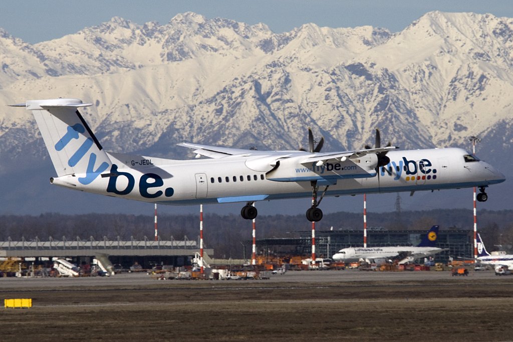 Flybe, G-JEDL, Bombardier, Dash-8-402Q, 27.02.2010, MXP, Mailand, Italy 

