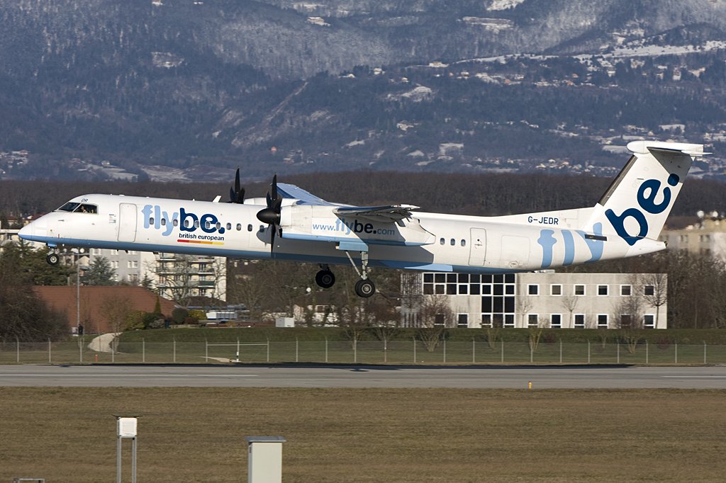 Flybe, G-JEDR, Bombardier, Dash-8-402, 02.01.2010, GVA, Geneve, Switzerland 

