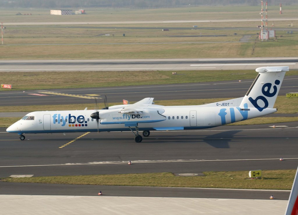 Flybe, G-JEDT, Bombardier DHC 8Q-400, 04.03.2011, DUS-EDDL, Dsseldorf, Germany


