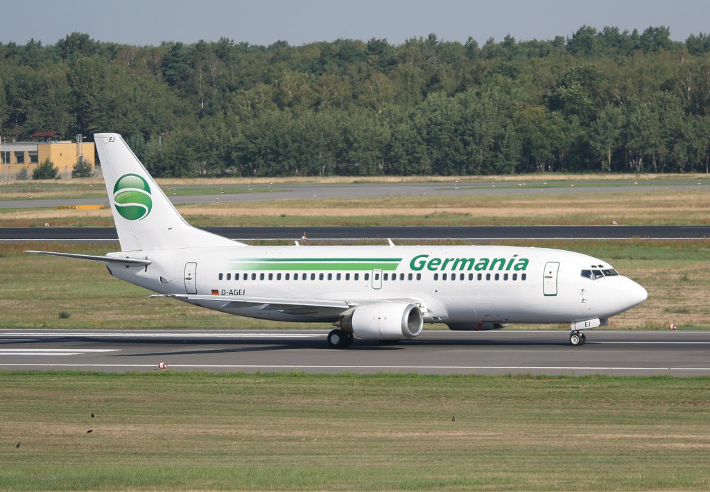 Germania B 737-3L9 D-AGEJ beim Start in Berlin-Tegel am 22.08.2010