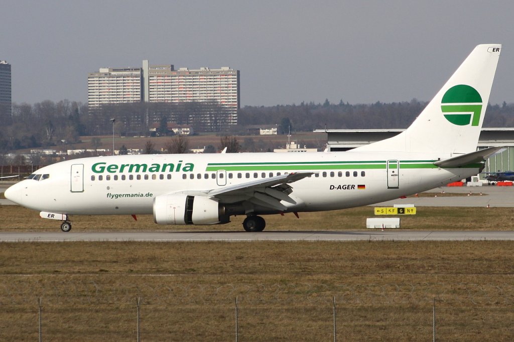 Germania 
Boeing 737-75B
D-AGER 
STR Stuttgart [Echterdingen], Germany
26.02.11