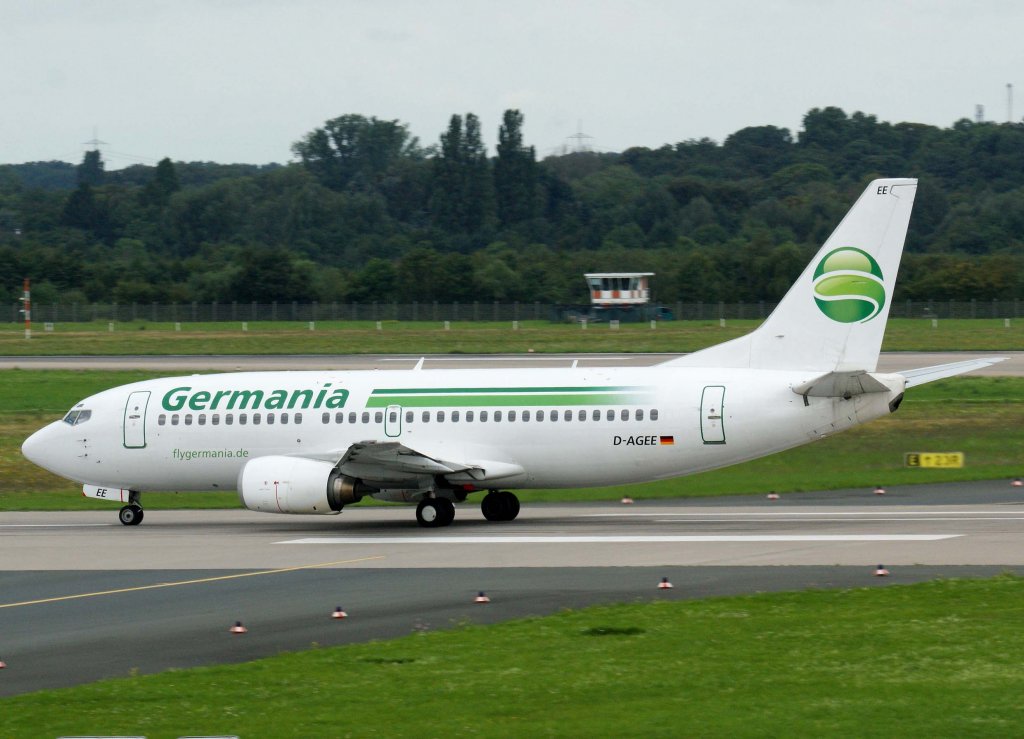 Germania, D-AGEE, Boeing 737-300 (neue Lackierung), 2010.08.28, DUS-EDDL, Dsseldorf, Germany 


