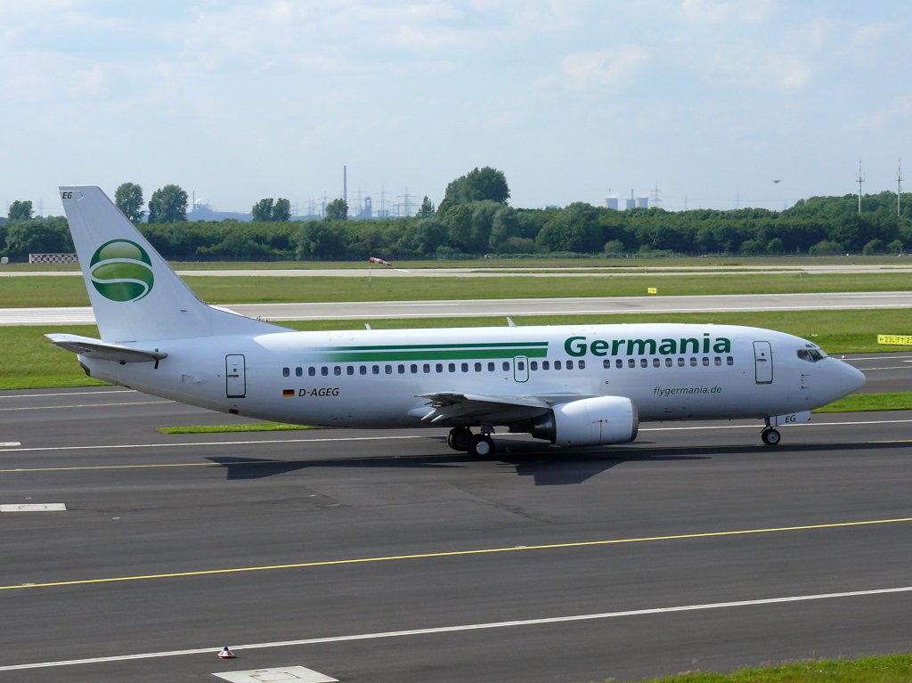 Germania; D-AGEG; Boeing 737-35B. Flughafen Dsseldorf. 28.05.2010.