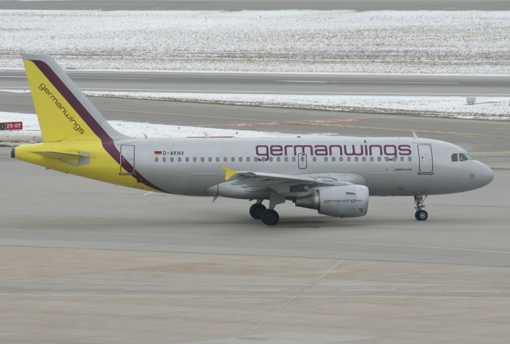 Germanwings A 319-112 D-AKNV am 10.03.2010 auf dem Flughafen Stuttgart
