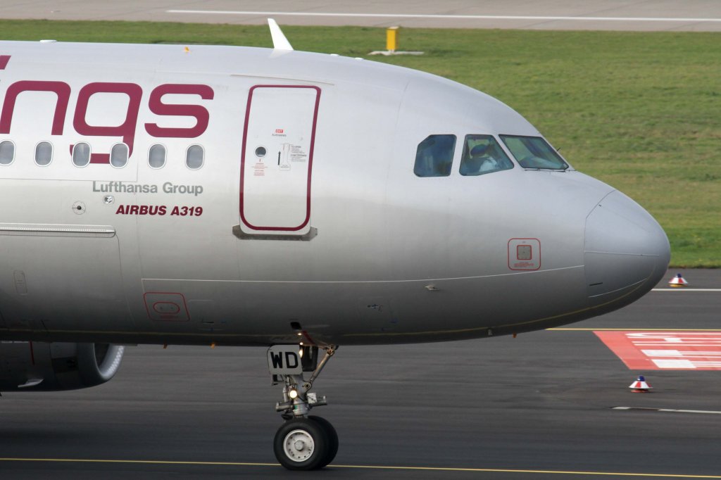 Germanwings, D-AGWD, Airbus, A 319-100 (Bug/Nose), 10.11.2012, DUS-EDDL, Dsseldorf, Germany 