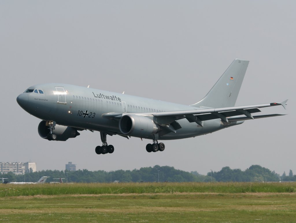 Germany Air Force A 310-304(ET) 10+23 kurz vor der Landung in Berlin-Schnefeld whrend der ILA am 10.06.2010
