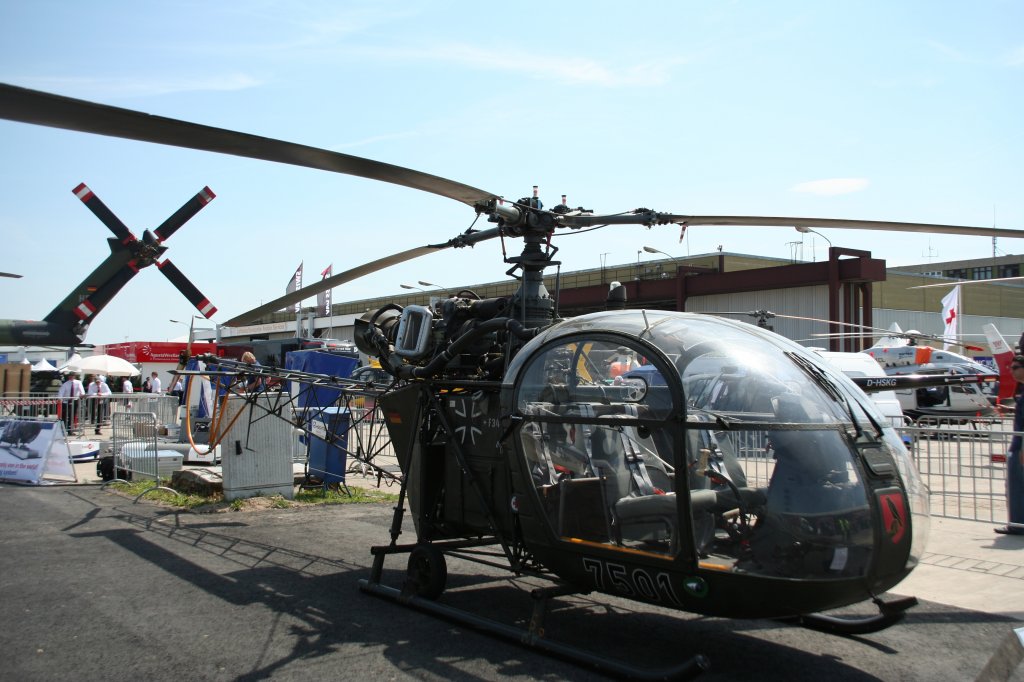 Germany Army Sud Aviation SE-3130 Alouette II 7501 am 09.06.2010 auf der ILA in Berlin-Schnefeld