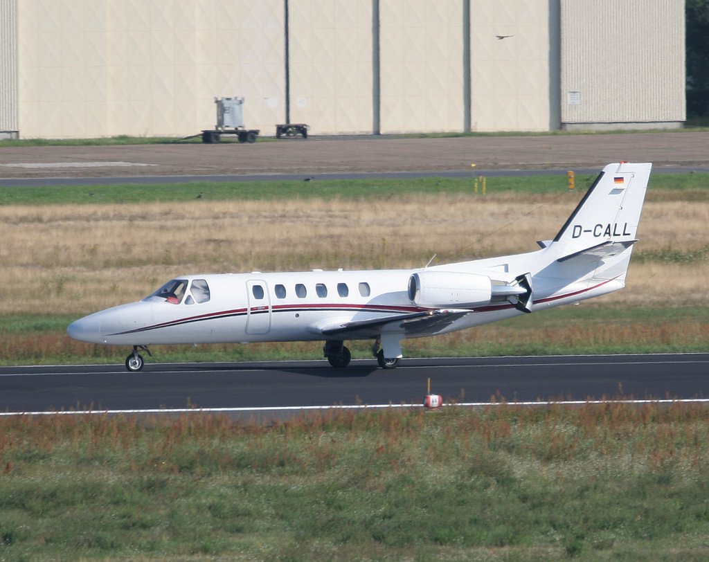Hamburg Air Charter Cessna 550B Citation Bravo D-CALL nach der Landung in Berlin-Tegel am 22.08.2010