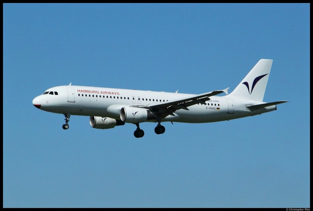 Hamburg Airways D-AHHD im Landeanflug auf Dresden. (14.9.2012)