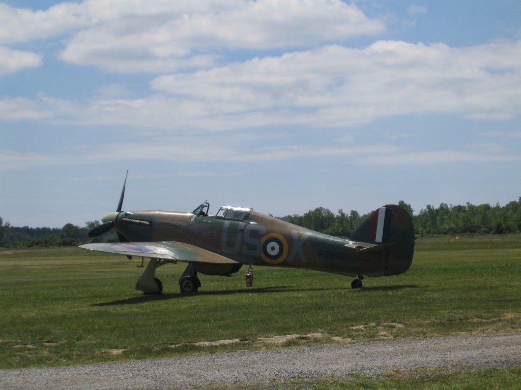 Hawker Hurricane bei einer Flugshow in Kanada nahe der Niagara Flle im Juli 2006.