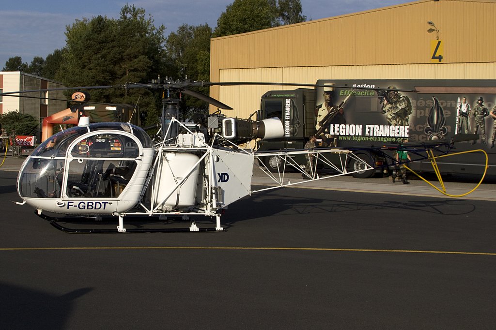 Heli Technique, F-GBDT, Aerospatiale, S-313B Alouette-II, 12.09.2009, LFQP, Phalsbourg, France 


