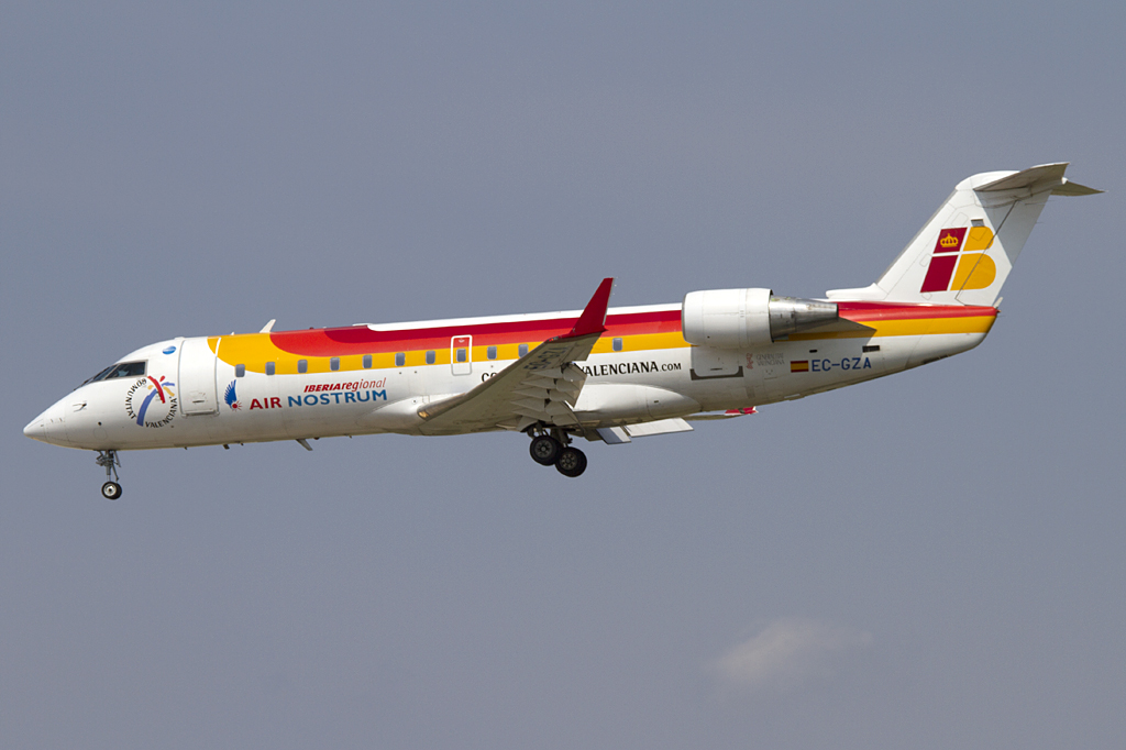 Iberia - Air Nostrum, EC-GZA, Bombardier, CRJ-200ER, 06.09.2010, BCN, Barcelona, Spain 




