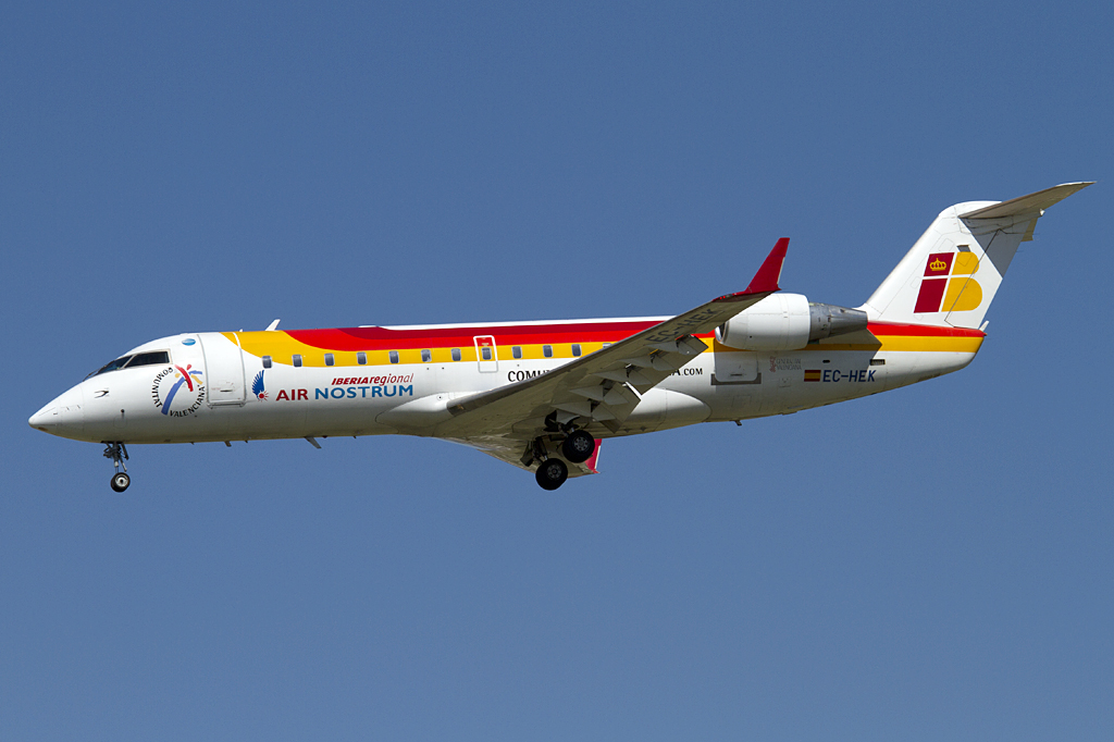 Iberia - Air Nostrum, EC-HEK, Bombardier, CRJ-200LR, 19.09.2010, BCN, Barcelona, Spain 



