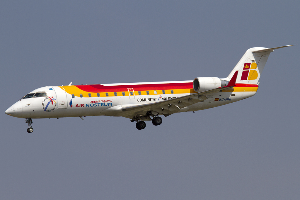 Iberia - Air Nostrum, EC-HHI, Bombardier, CRJ-100ER, 06.09.2010, BCN, Barcelona, Spain 





