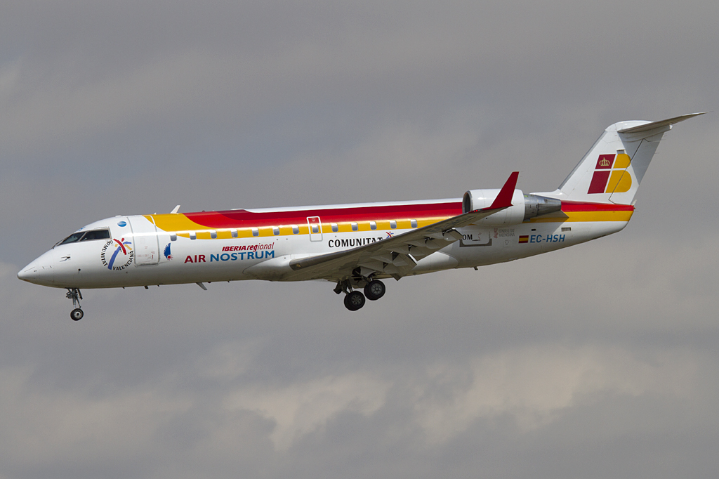 Iberia - Air Nostrum, EC-HSH, Bombardier, CRJ-200ER, 10.09.2010, BCN, Barcelona, Spain 



