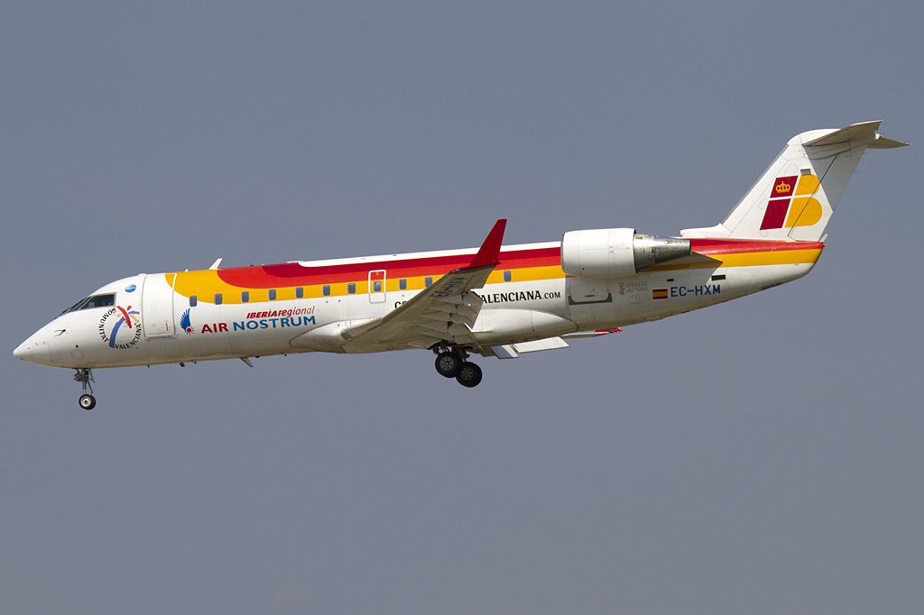 Iberia - Air Nostrum, EC-HXM, Bombardier, CRJ-200ER, 06.09.2010, BCN, Barcelona, Spain 




