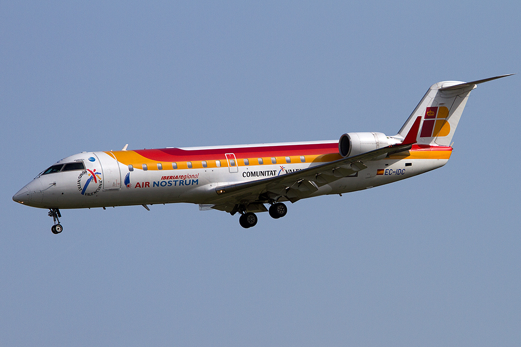 Iberia - Air Nostrum, EC-IDC, Bombardier, CRJ-200ER, 12.05.2012, BCN, Barcelona, Spain 



