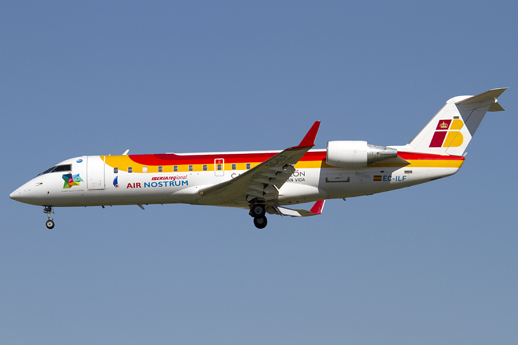 Iberia - Air Nostrum, EC-ILF, Bombardier, CRJ-200LR, 19.09.2010, BCN, Barcelona, Spain 




