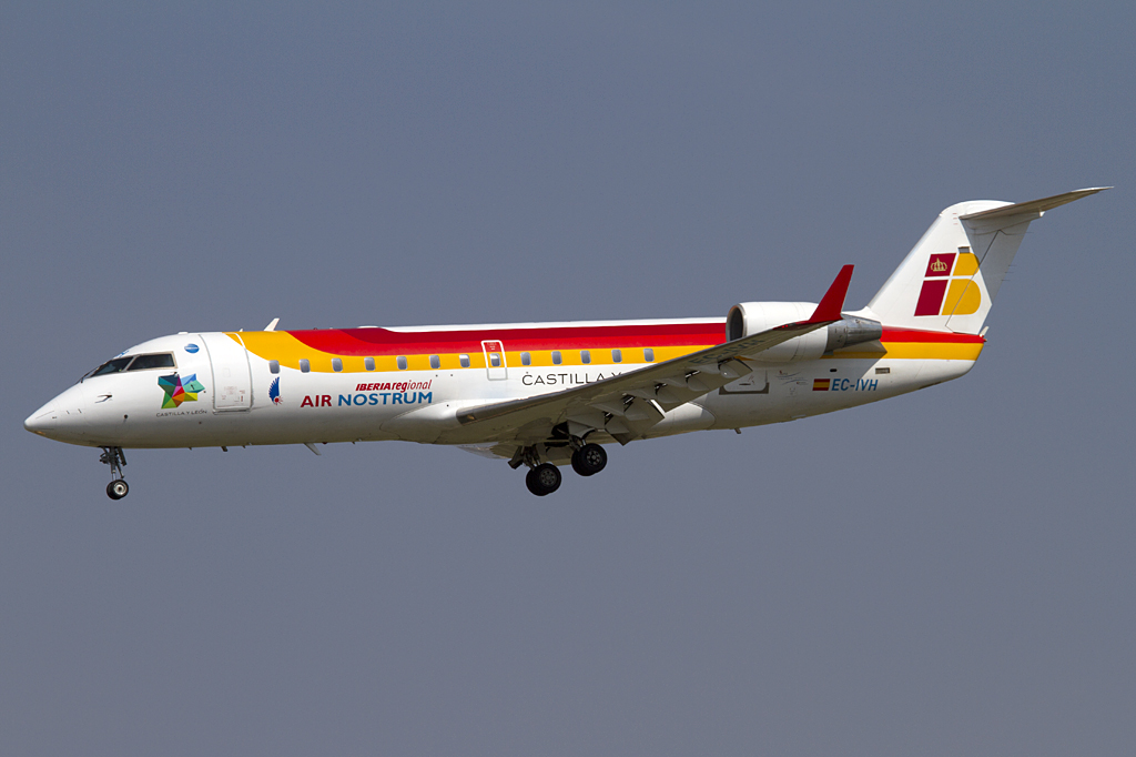 Iberia - Air Nostrum, EC-IVH, Bombardier, CRJ-200ER, 06.09.2010, BCN, Barcelona, Spain 




