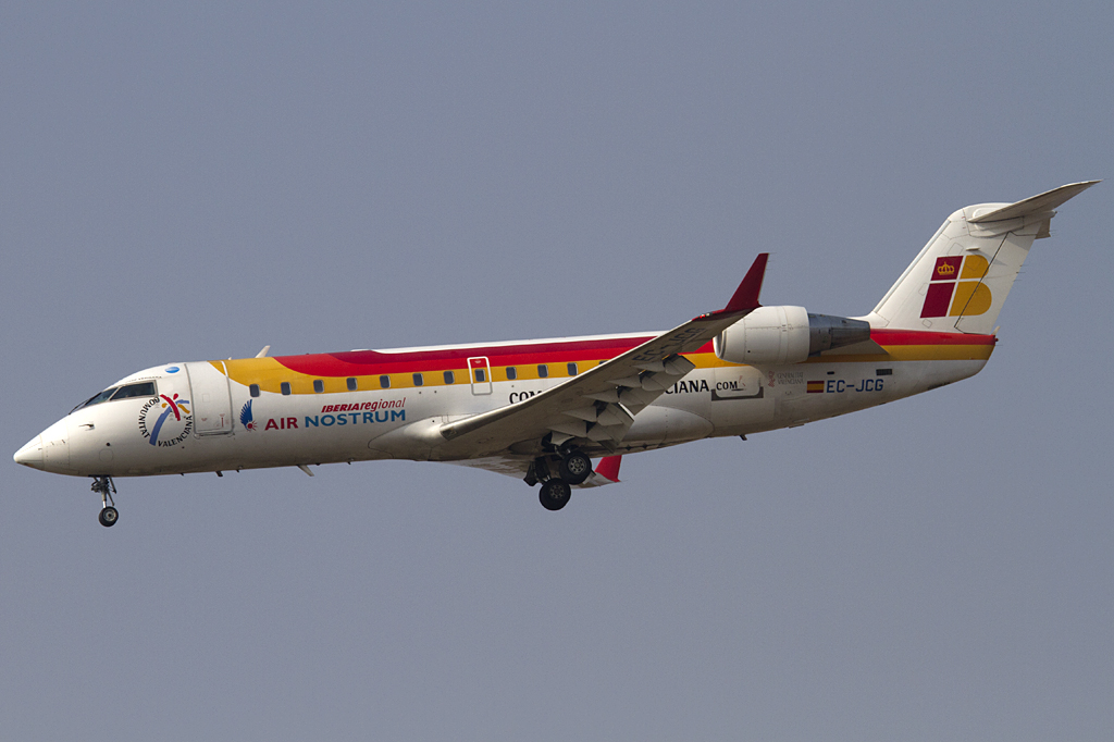Iberia - Air Nostrum, EC-JCG, Bombardier, CRJ-200ER, 13.02.2011, LYS, Lyon, France 




