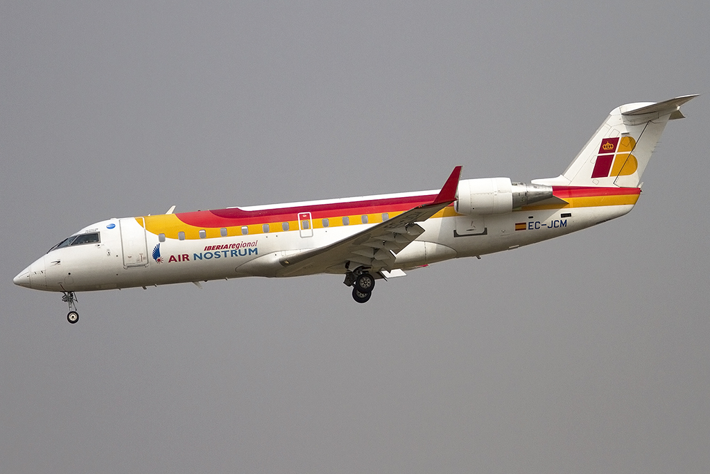 Iberia - Air Nostrum, EC-JCM, Bombardier, CRJ-200ER, 08.09.2012, BCN, Barcelona, Spain 



