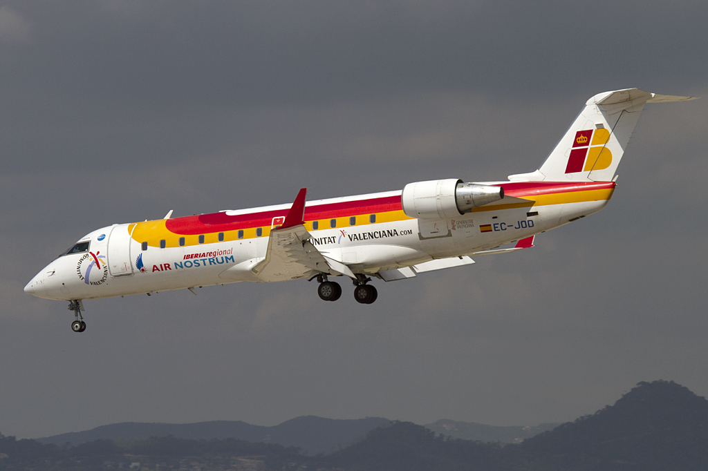 Iberia - Air Nostrum, EC-JOD, Bombardier, CRJ-200ER, 10.09.2010, BCN, Barcelona, Spain

