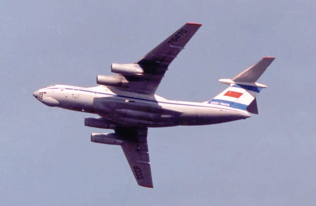 Iljuschin Il-76 der Aeroflot, Kennzeichen CCCP-76470, Sommer 1987 - Scan vom Dia