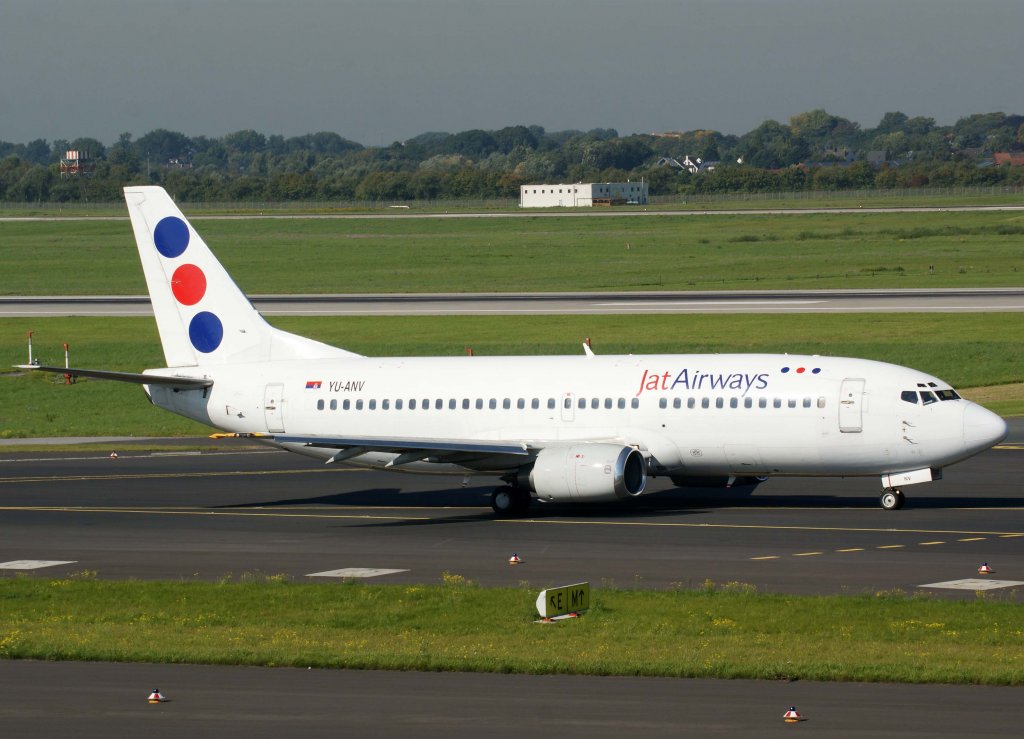 JAT Airways, YU-ANV, Boeing 737-300, 2010.09.22, DUS-EDDL, Dsseldorf, Germany 


