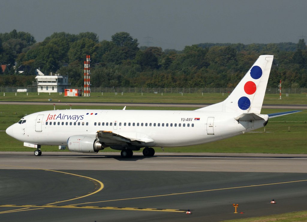 JAT Airways, YU-ANV, Boeing 737-300, 2010.09.22, DUS-EDDL, Dsseldorf, Germany 

