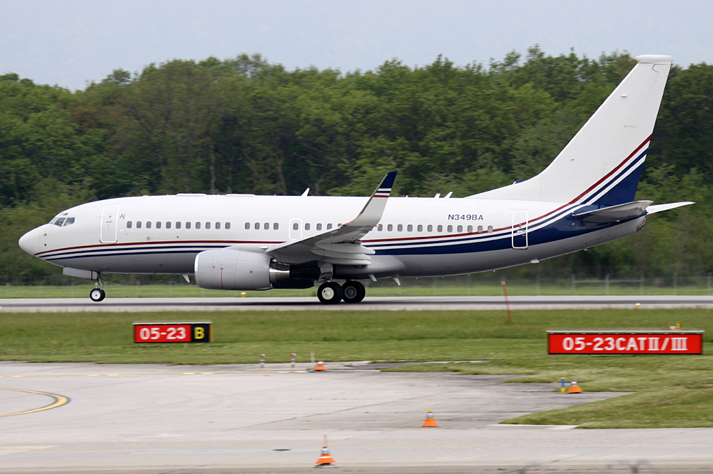 Jet Aviation, N349BA, Boeing, B737-73Q BBJ, 08.05.2010, GVA, Geneve, Switzerland


