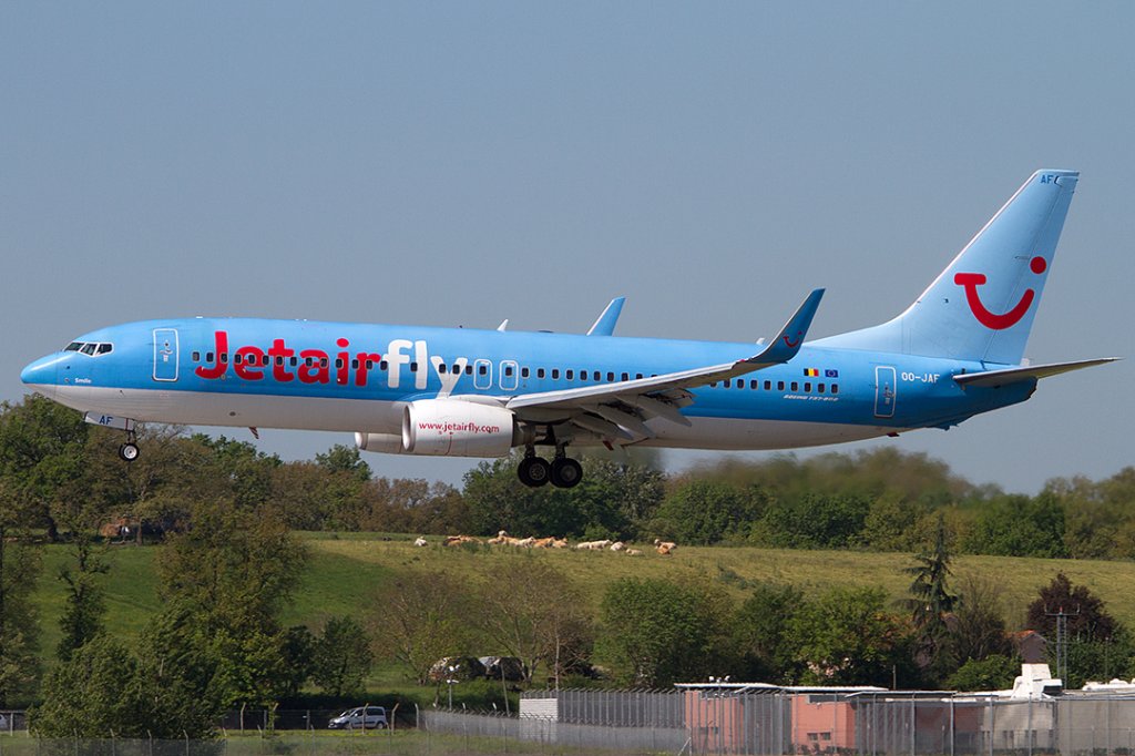 Jetairfly, OO-JAF, Boeing, B737-8K5, 09.05.2012, TLS, Toulouse, France




