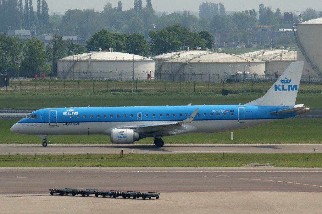 KLM cityhopper, PH-EZE, Embraer, ERJ-190 LR, 25.05.2012, AMS-EHAM, Amsterdam (Schiphol), Niederlande 

