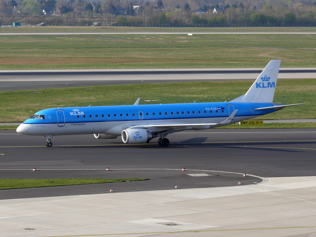 KLM cityhopper; PH-EZO; Embraer ERJ-190-100. Flughafen Dsseldorf. 27.03.2011.