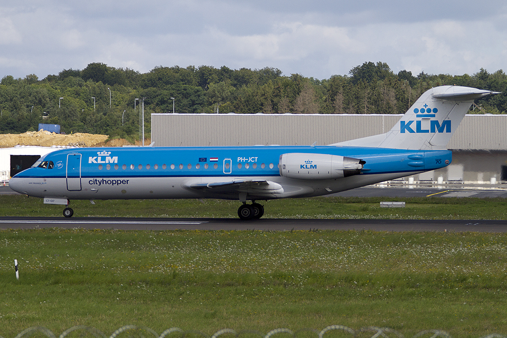 KLM Cityhopper, PH-JCT, Fokker, F-70, 29.07.2012, LUX, Luxemburg, Luxemburg 




