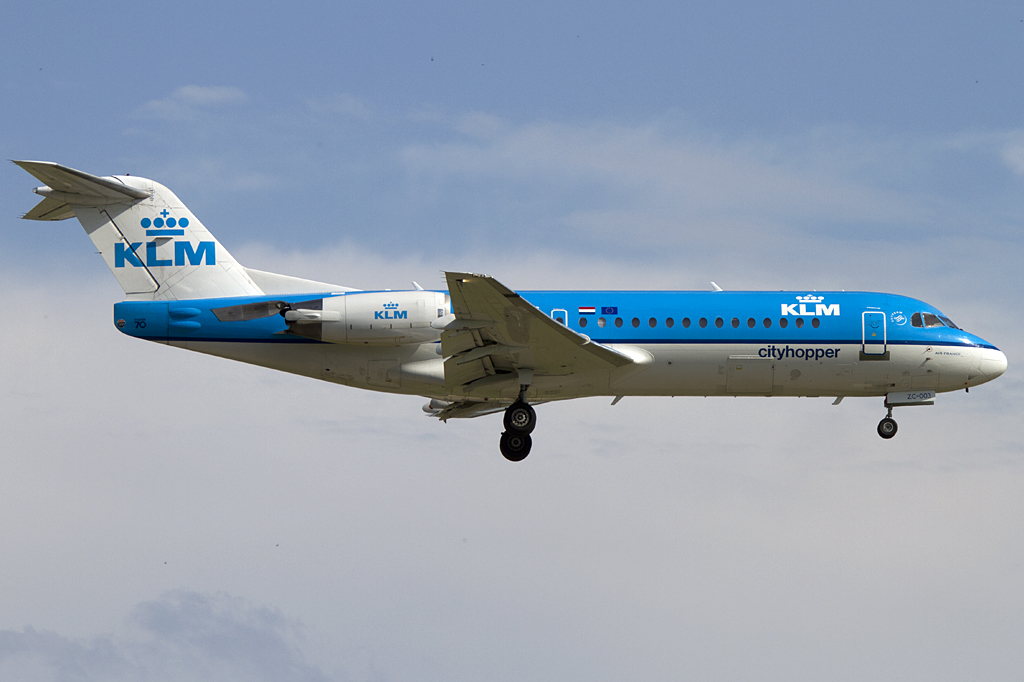 KLM - Cityhopper, PH-KZC, Fokker, F70, 07.07.2011, DUS, Duesseldorf, Germany 


