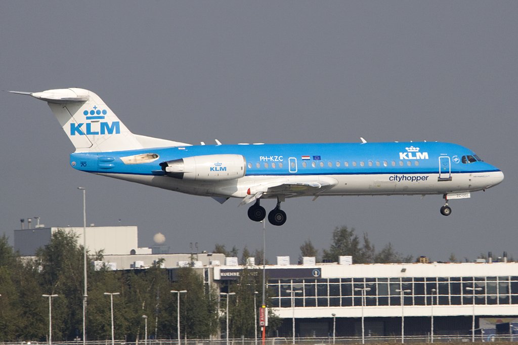 KLM Cityhopper, PH-KZC, Fokker, F-70, 19.09.2009, AMS, Amsterdam, Niederlande 

