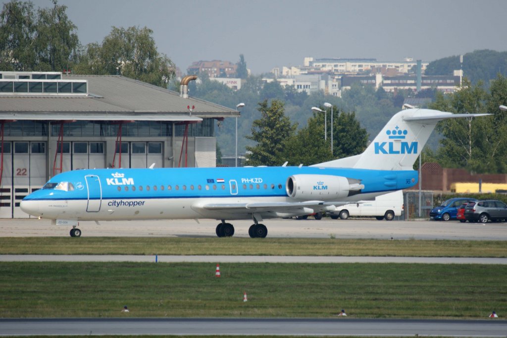 KLM-cityhopper, PH-KZD, Fokker, 70, 05.09.2012, STR-EDDS, Stuttgart, Germany