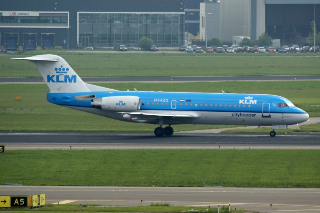 KLM cityhopper, PH-KZG, Fokker, 70, 25.05.2012, AMS-EHAM, Amsterdam (Schiphol), Niederlande 

