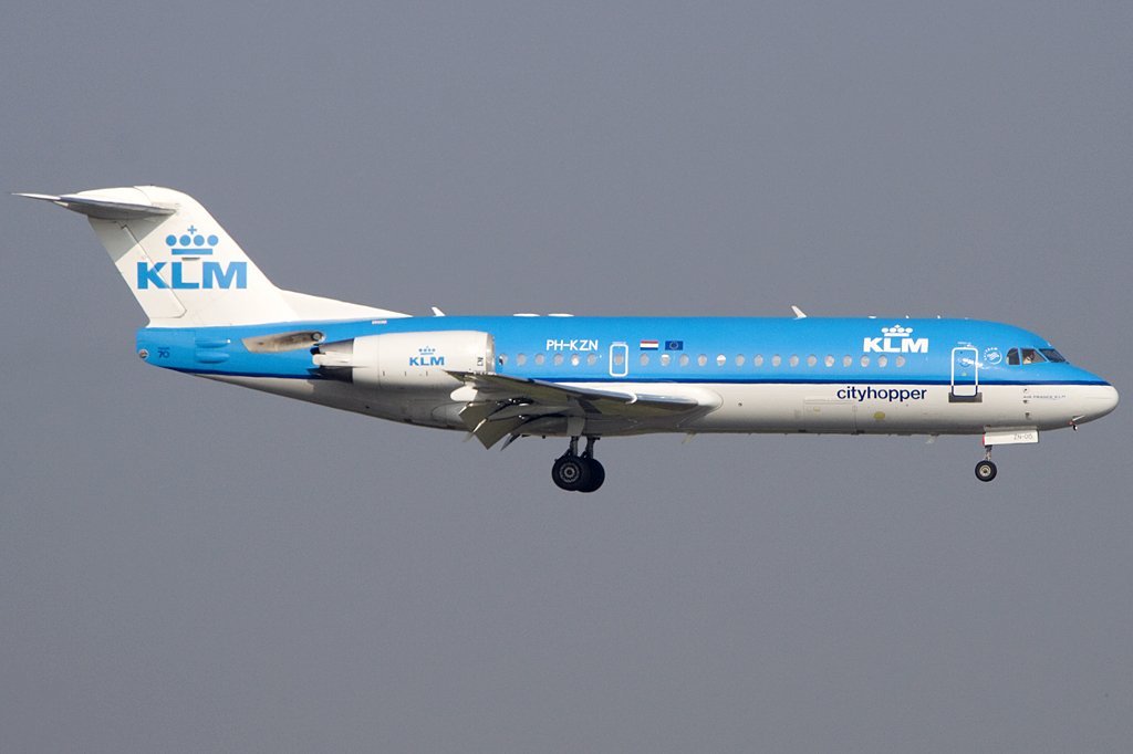 KLM Cityhopper, PH-KZN, Fokker, F-70, 19.09.2009, AMS, Amsterdam, Niederlande 