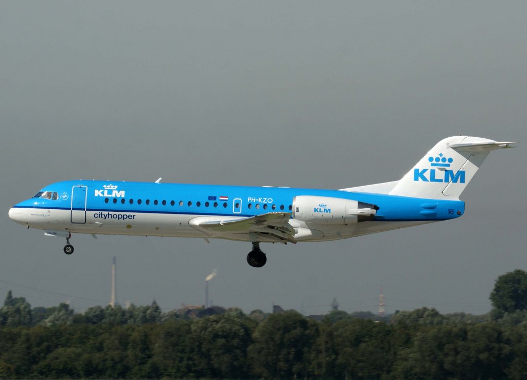 KLM-Cityhopper, PH-KZO, Fokker 70, 2010.09.22, DUS-EDDL, Dsseldorf, Germany 

