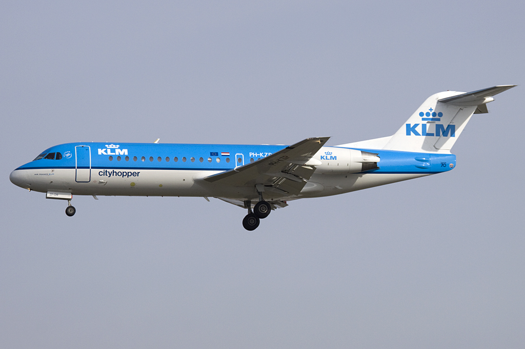 KLM - Cityhopper, PH-KZP, Fokker, F-70, 02.04.2010, FRA, Frankfurt, Germany 


