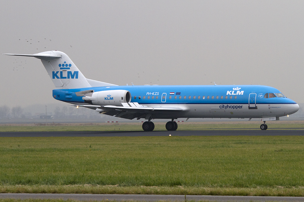 KLM - Cityhopper, PH-KZS, Fokker, F70, 28.10.2011, AMS, Amsterdam, Netherlands 




