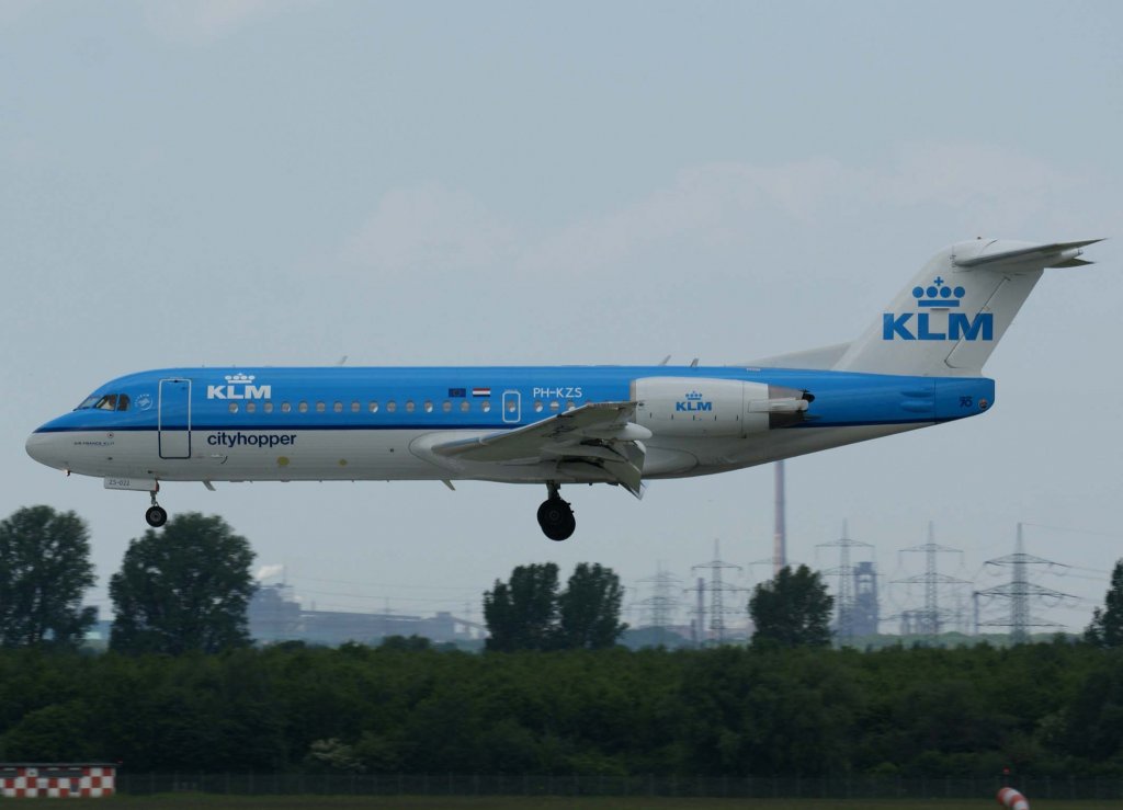 KLM-Cityhopper, PH-KZS, Fokker 70, 2010.05.24, DUS-EDDL, Dsseldorf, Germany 

