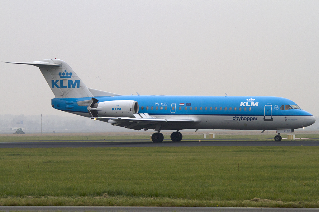 KLM - Cityhopper, PH-KZT, Fokker, F70, 28.10.2011, AMS, Amsterdam, Netherlands


