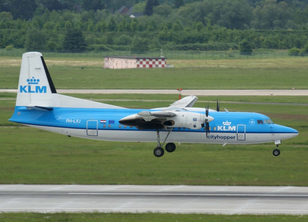 KLM - cityhopper, PH-LXJ, Fokker F 50, 2009.05.13, DUS, Dsseldorf, Germany