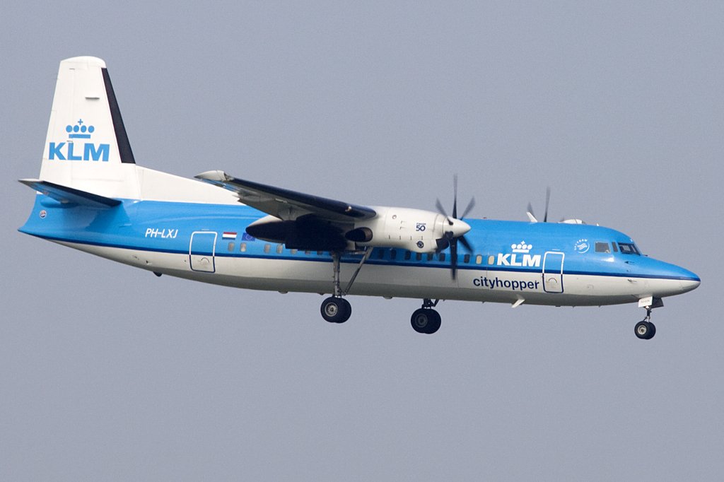 KLM Cityhopper, PH-LXJ, Fokker, F-50, 19.09.2009, AMS, Amsterdam, Niederlande 




